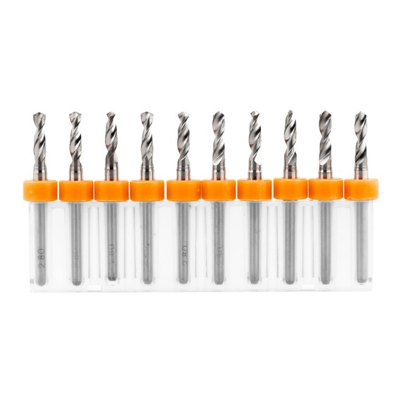 10er Set Mikro-Bohrer Aus Wolframstahl: Präzisionsfräser Für Feinste Arbeiten (0,5 Bis 2,5 Mm)