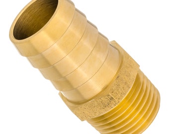 2 raccordi in ottone per tubo flessibile, filettatura maschio G 1/2 di pollice, adattatore per tubo da giardino, per carburante, aria, gas, acqua, olio (12mm