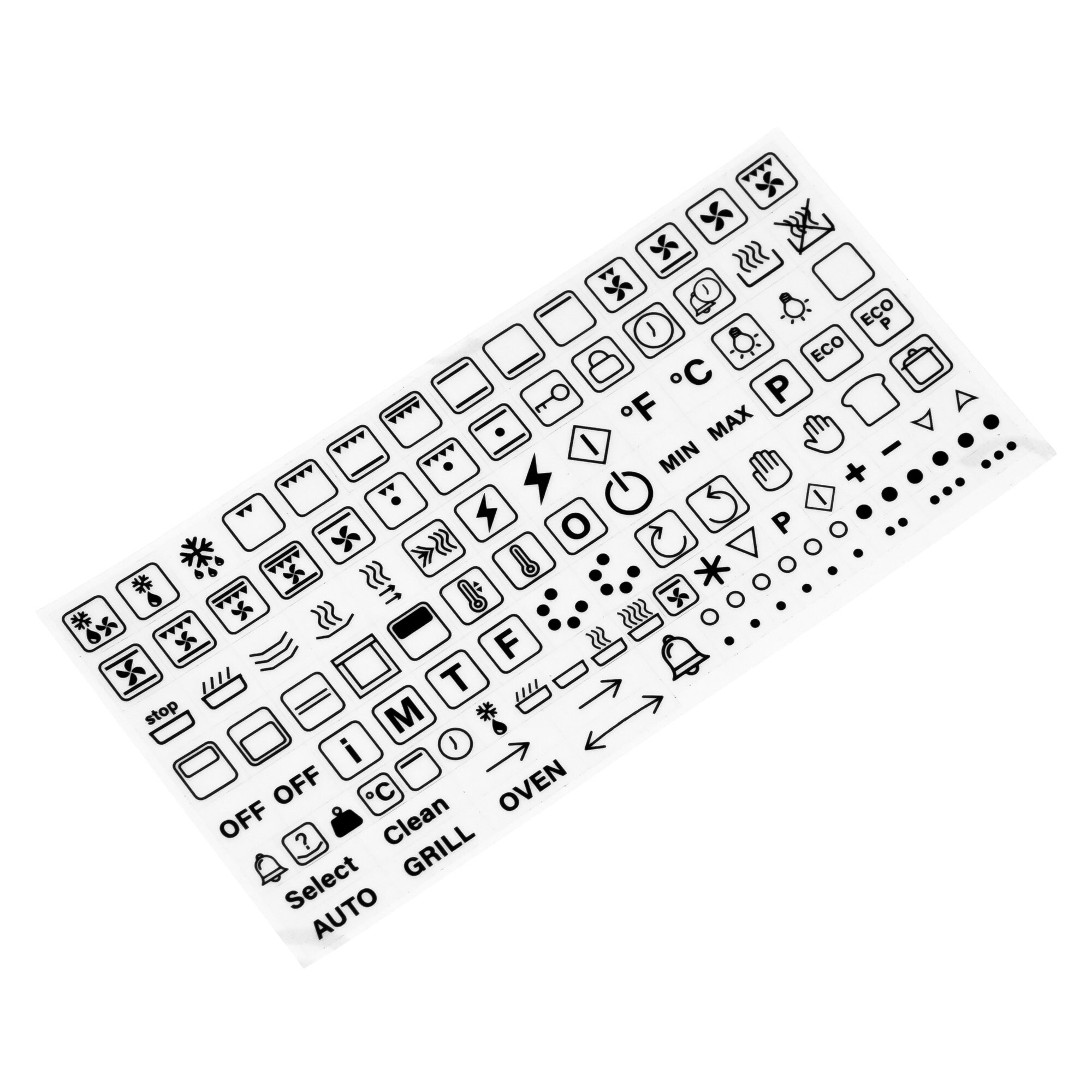 119pcs Separate Custom Kitchen Oven Labels Self Adhesive, Black Print