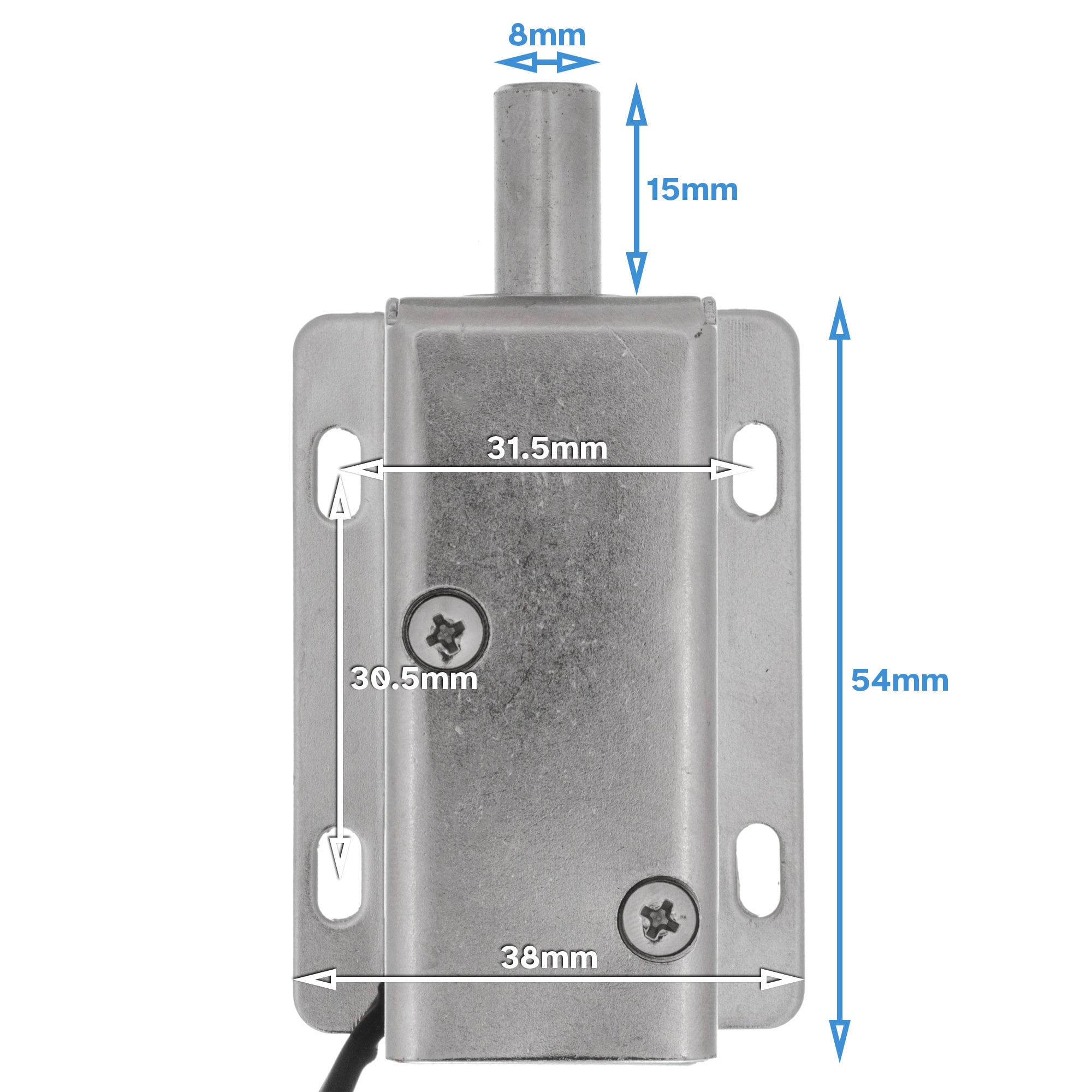 Round Electric Lock 12V 0.6A Solenoid Normally Closed Latch Electronic ...