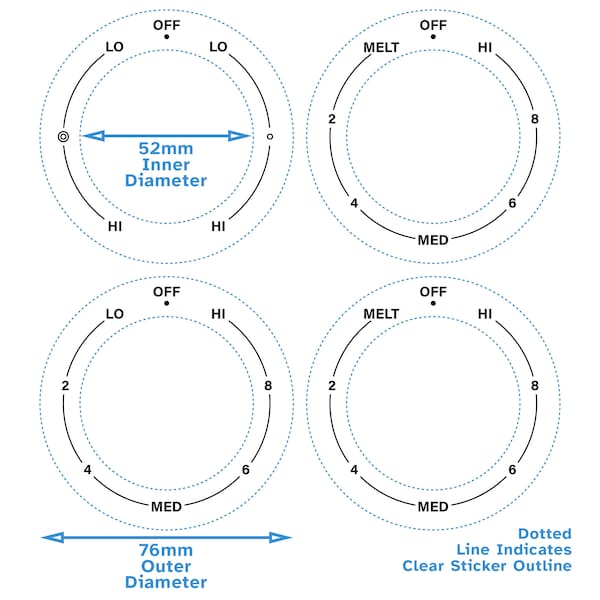 Stove Dials Stickers Etsy