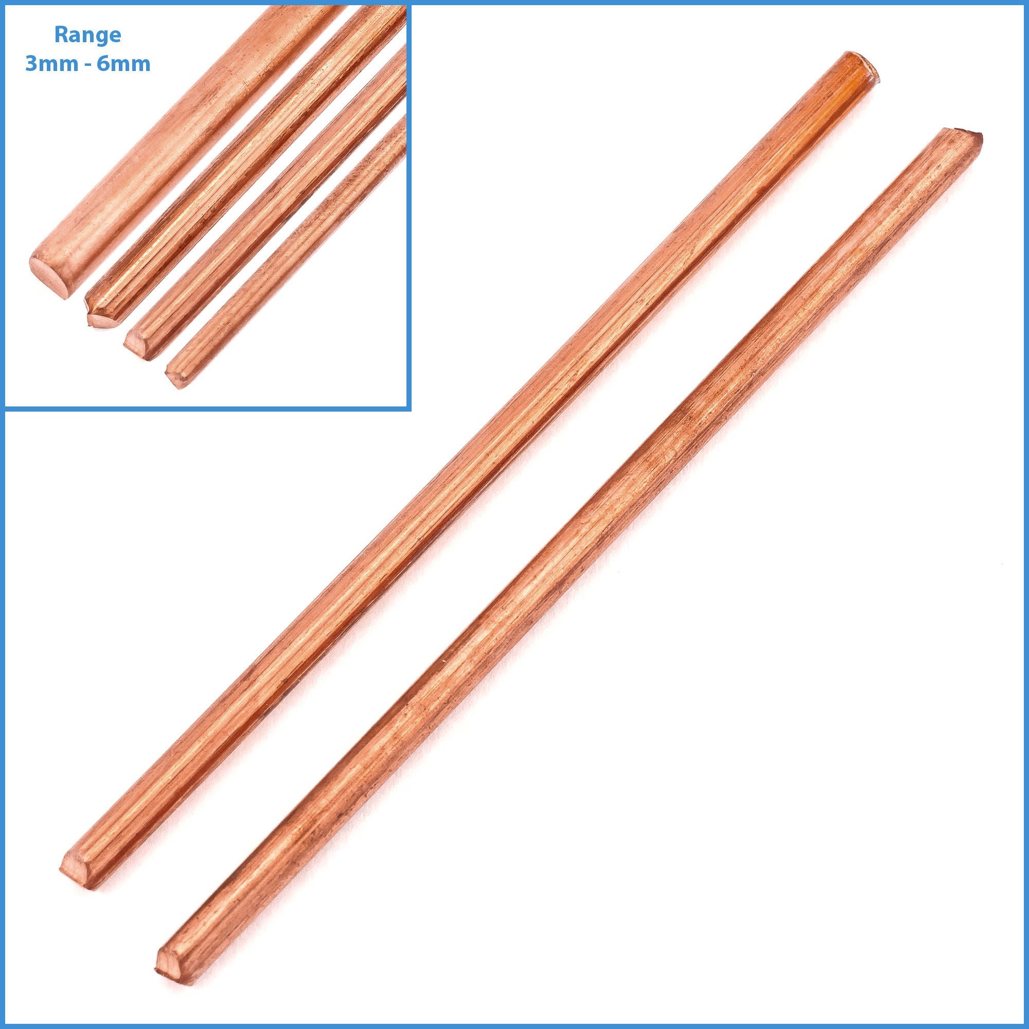 2pcs 4mm X 10cm Solid Copper Rod Knife Handle Rivet Screw Fastening ...