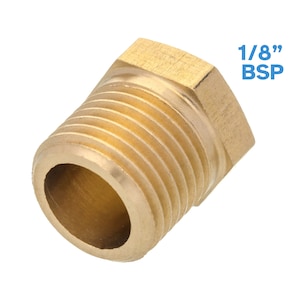 Messing 1/8 &quot;BSP Male End Plug Sechskant Außengewinde Kappe 11 mm Länge Compression Stop Fitting Gewindekoppler Stecker Adapter Stopper