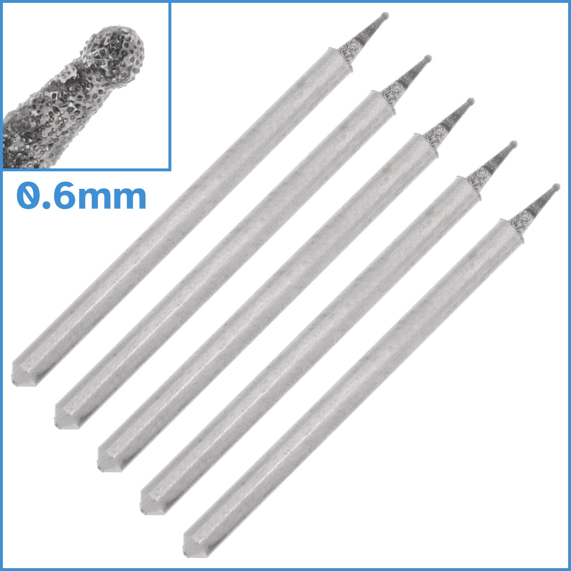 Set Di 30 Punte Diamantate Per Trapano A Mano - Grana 40 Grossolana Ideali Per