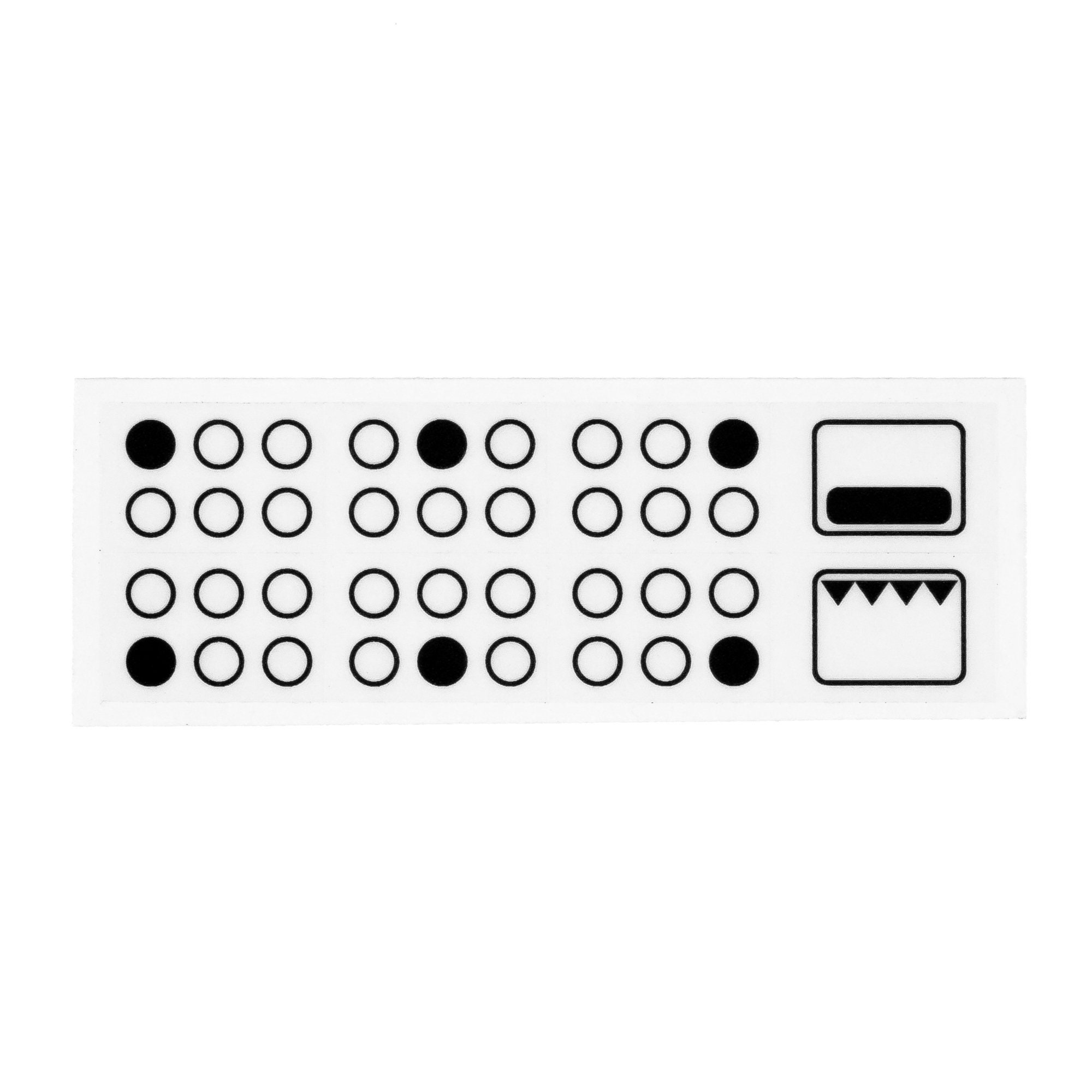 6 Hob Cooktop Function Symbols Self Adhesive Label - Black Print Clear ...