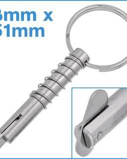 Sicherheits-Ball-Lock-Pin 8 Mm – Verwendbare Län Produktbild-Vorschau 2