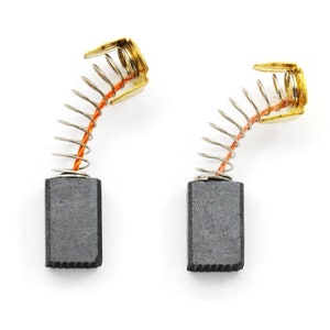 2pcs 17mm x 11mm x 6.5mm Carbon Motor Brush Copper Wire Power Drill Electric Hammer Electrical Spring Coil Spare Part DC Rotary Replace Tool