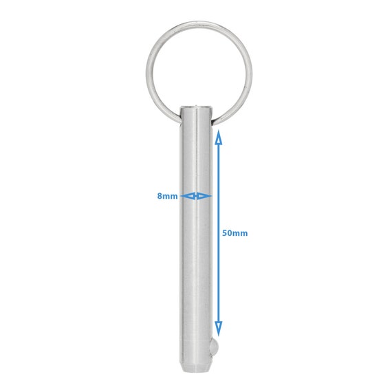 Goupille De Blocage à Bille 8mm - Longueur 50mm - Bouton Poussoir - Marque Uxcell