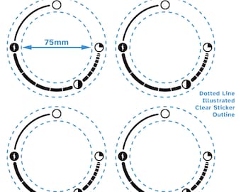 4 Main Burner Dial Labels Suitable For Weber Genesis II / Spirit II Series Gas Barbeque - Black Print - Stove Decal Replacement Sticker