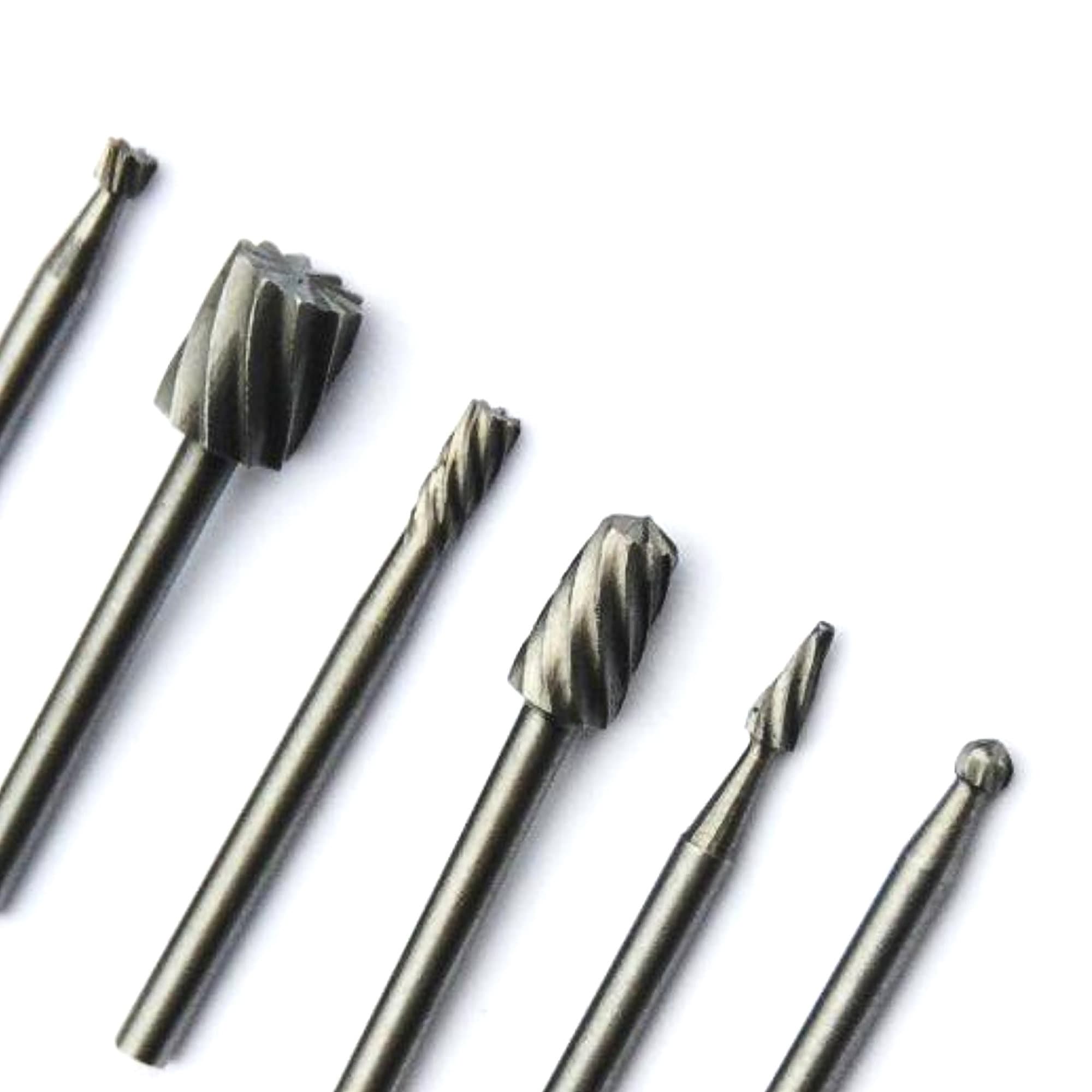 Vargus Router Burr 6pcs Assorted HSS Grinding Router Burrs 3mm Shank High Speed Steel ...