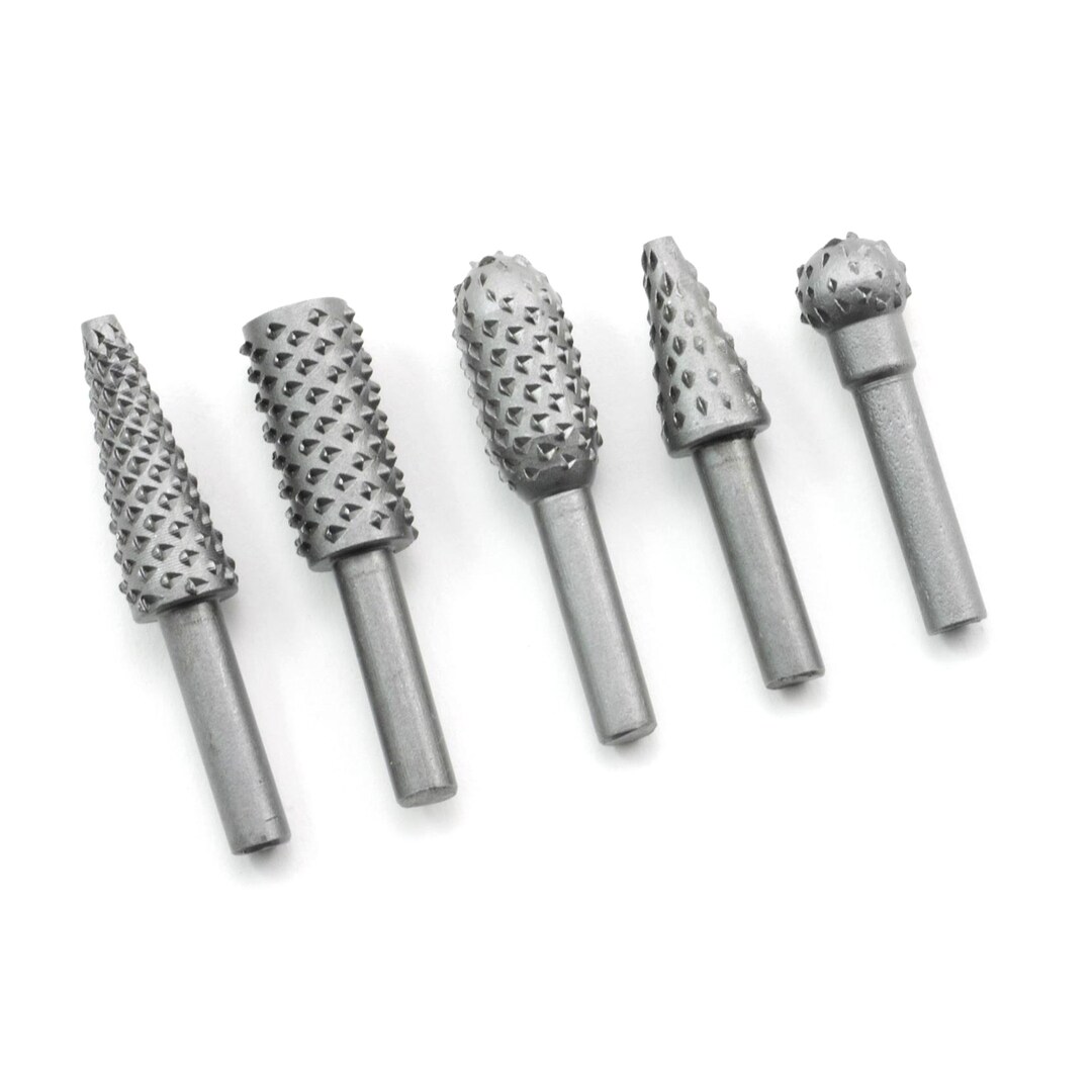 5pcs Rasp Grinding Carving Router Bit #45 Steel 6.35mm Shank Carve ...