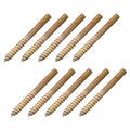 10pcs M5 x 50mm Hanger Bolt Zinc Plated Wood To Metal Dowel Lag Screw Metric Thread Double Ended Furniture Fix Leg Self Tapping Timber Head