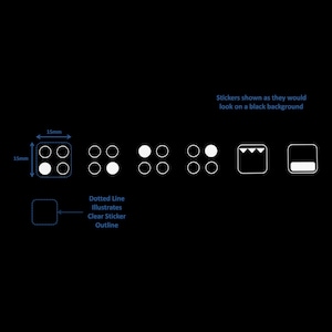Texte blanc 4 plaques de cuisson étiquettes auto-adhésives avec fond transparent, cadran bouton interrupteur symboles four autocollants remplacement table de cuisson gaz