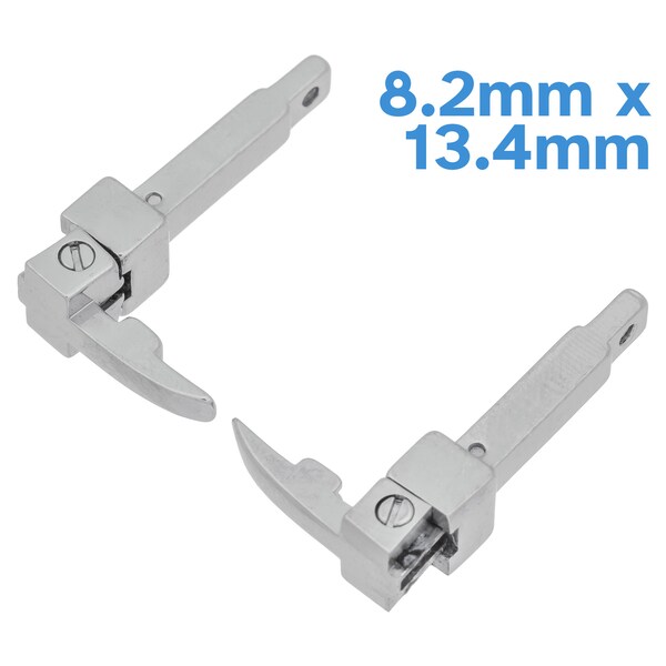 2pcs 8.2mm + 13.4mm L+R Glasses Spring Hinge Assembly Acetate Joint Repair Bit Tool Optical Eyeglass Temple Arm Specs Spectacles Screw In On