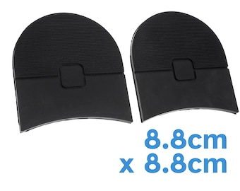 8.8mm x 8.8mm Boot Cap Sole Rubber Black Men's Shoe Heel Plate Anti Slip Non-Slip Grip Pad Repair Repairing Replacement Part Kit
