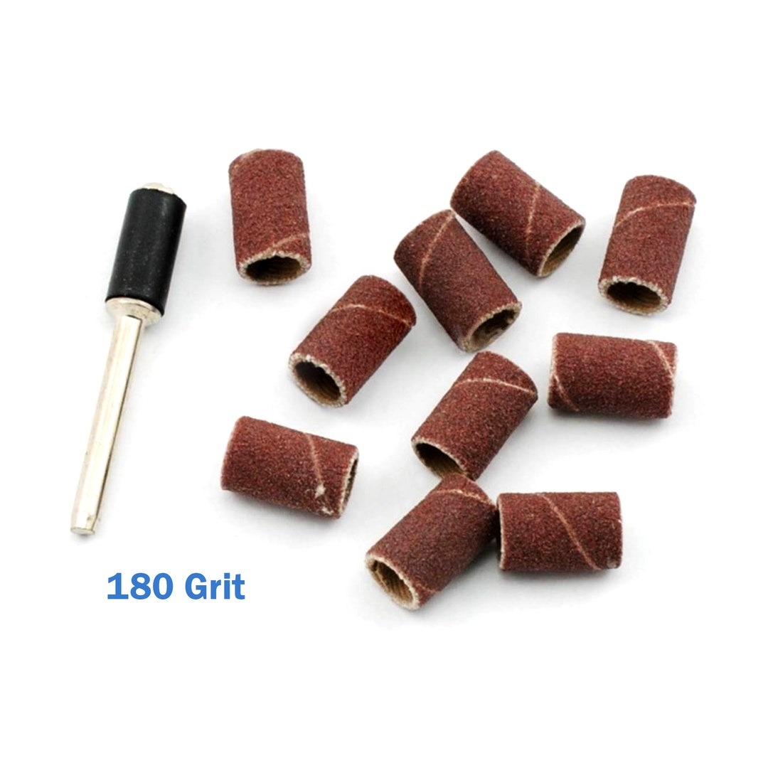 10pcs 13mm X 6mm 180 Grit Sanding Band 1pc Rubber Mandrel Drum Etsy