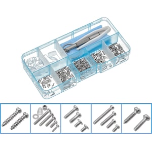 Assorted Screws With Clear Nose Pad Repair Kit Glasses Screw Screwdriver & Ear Hook Optical Eyeglass Specs Spectacles Fix Replace Tool Set