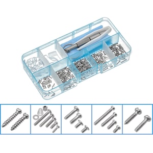 Surtido de tornillos de nariz para gafas, herramientas de reparación, Kit  de pinzas, surtido de tuercas, destornillador