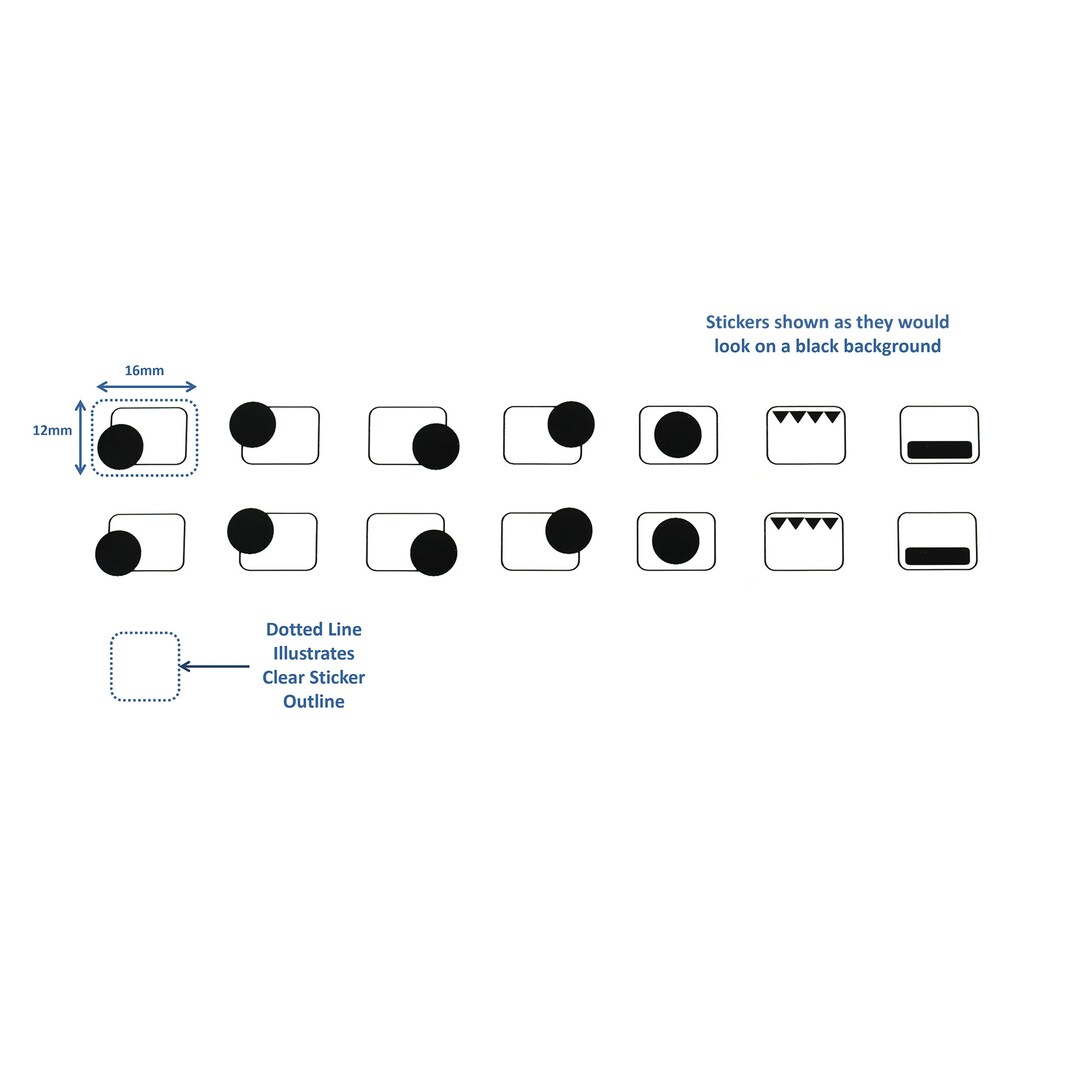 Black Text Double Set 4 or 5 Hob Stove Self Adhesive Labels Transparent