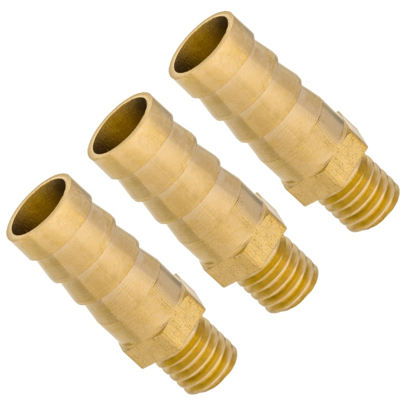 Brass Fitting 10mm Barb M8 X 1.25mm Male Thread Hose Tail End Threaded ...