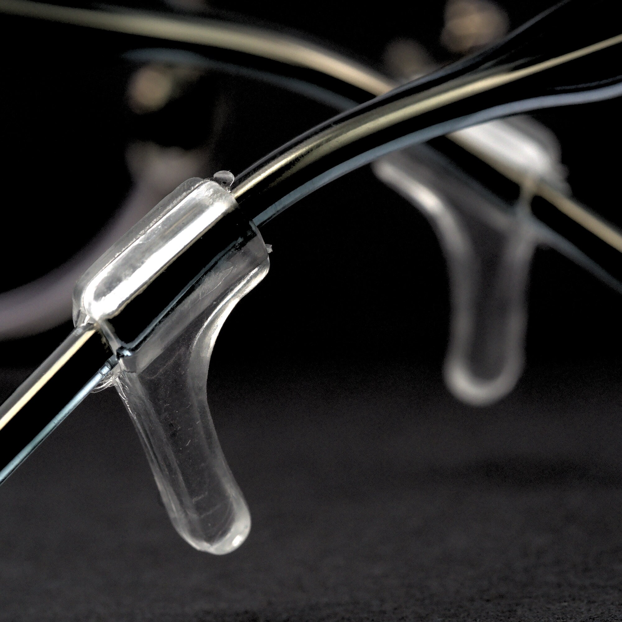 Inset Spectacles 2pcs 11mm X 21mm Clear Silicone Ear Hook Holder Glasses Anti Non Slip ...