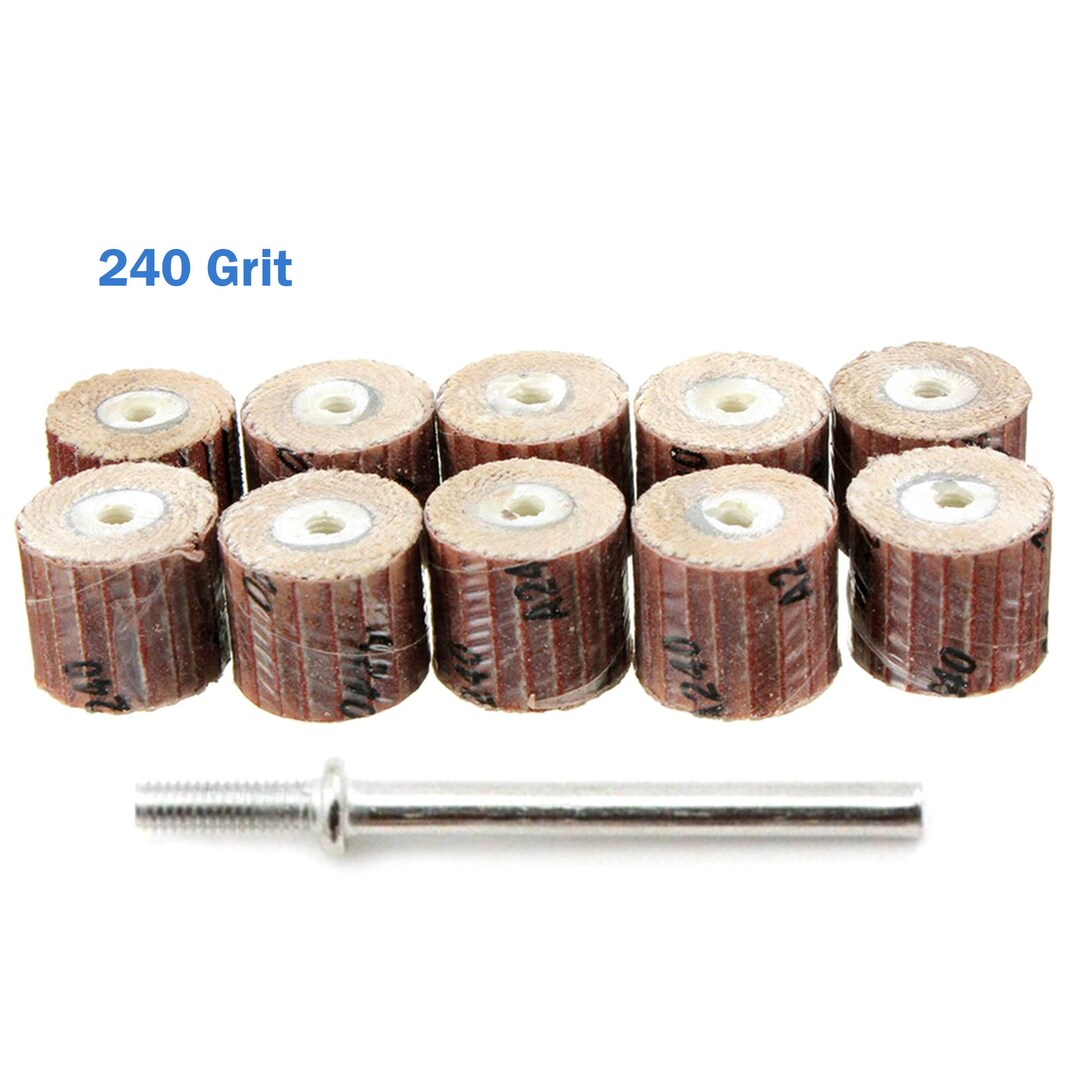 11pcs Sanding Flap 240 Grit Medium 9mm Round Head Wheel 3mm Etsy