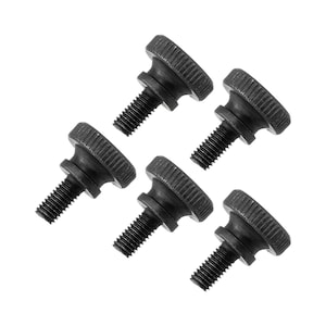 5個 M5 x 10 mm ブラック つまみネジ ローレットヘッド カーボンスチール 手締め 緩め ナット ロック クランプ ねじ付き ローレットボルト 締め付けツール