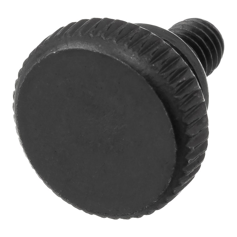 5pcs M4 X 6mm Black Thumb Screw Knurled Head Carbon Steel Hand Tighten