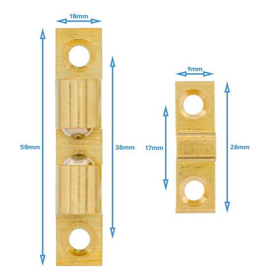 VILLCASE 12-Pack Brass Elbow Latch – Heavy Duty Cabinet & Window Catch With Mounting Screws, 90-Degree