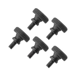 5個 M3 x 5 mm ブラック つまみネジ ローレットヘッド カーボンスチール 手締め 緩め ナット ロック クランプ ねじ付き ローレットボルト 締め付けツール