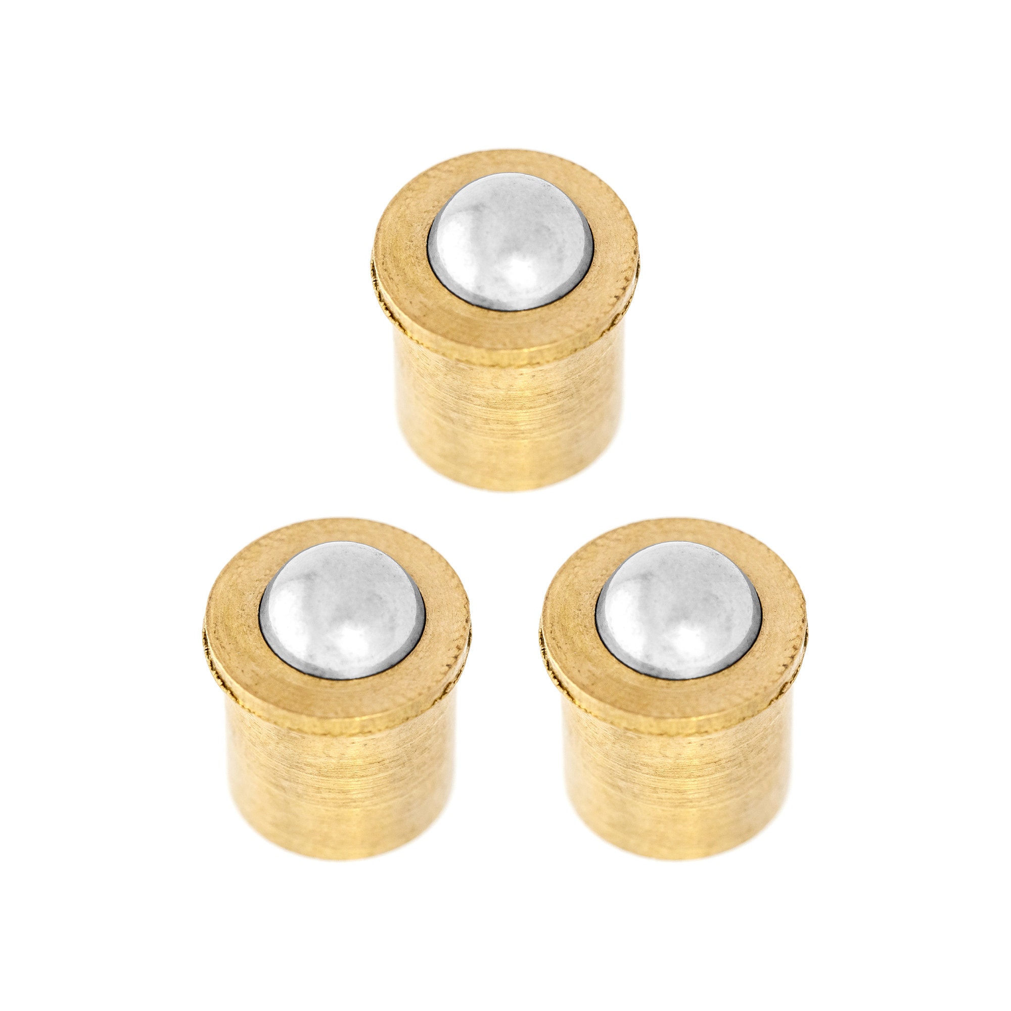 10 Locking Ball Top Tie Tac Pin Backs Clutch Clasp Fastener Gold Chrome  Police 