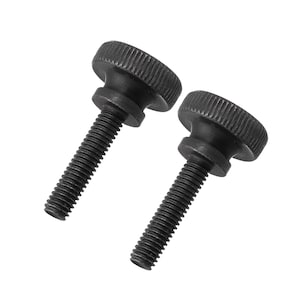 2個 M6 x 25 mm ブラック つまみネジ ローレットヘッド カーボンスチール 手締め 緩め ナット ロック クランプ ねじ付き ローレットボルト 締め付けツール