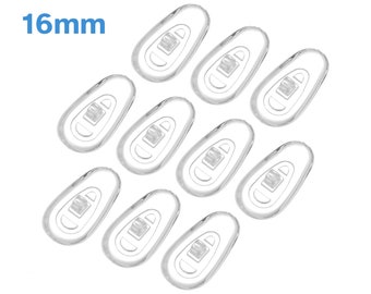 2x Round Soft Silicone Nose Pads Push Press In For Rimless Framesless - Foto 10