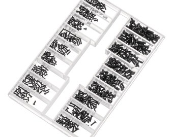 Black 500pcs Phillips Head Screw Kit Small Tiny Flat Pan Micro Mini Mobile Eyeglass Glasses Specs Frame PC Watch Repair Fix Fixing Tool Set