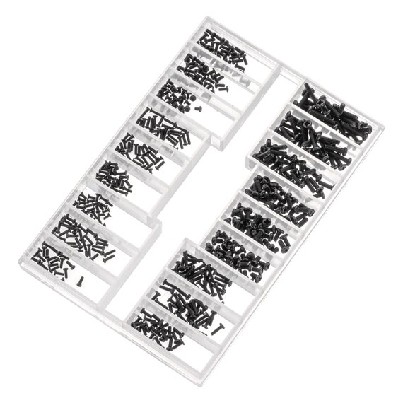 Black 500pcs Phillips Head Screw Kit Small Tiny Flat Pan Micro Mini Mobile Eyeglass Glasses Specs Frame PC Watch Repair Fix Fixing Tool Set