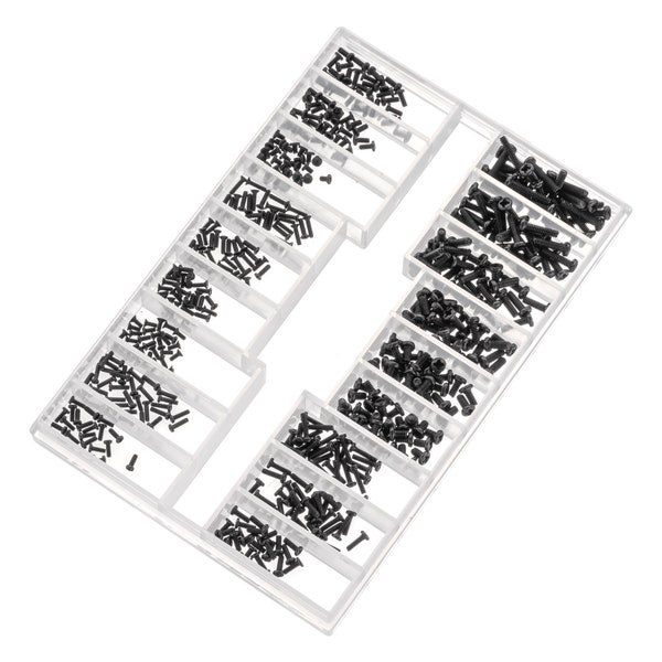 Noir 500pcs Phillips Head Screw Kit Small Tiny Flat Pan Micro Mini Lunettes mobiles Spécifications Frame PC Watch Repair Fix Fixing Tool Set