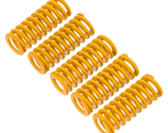 5pcs 10mm x 25mm amarillo die spring impresora 3D reemplazar cama caliente carga ligera compresión molde extrusión de calor pieza para CR10 CR10S S4 Ender 3 MK8
