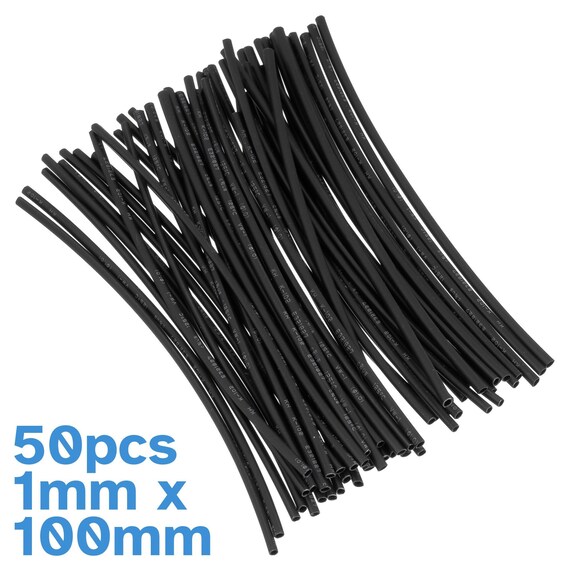 Heat Shrink Tubing Uxcell 28mm - 1 Meter Length, 2:1 Shrink Ratio, Black Polyolefin Cable Protection Tube