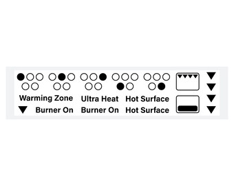 Ktchen & Dnng Black on Clear Cooker Oven Stove Range 56 Hob Stckers