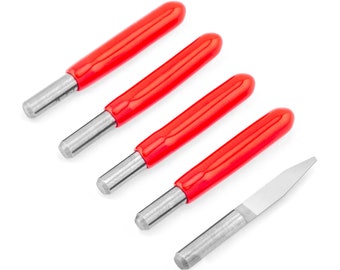 5pcs Carbide Engraver 0.7mm x 20 Degree Tip 3.175mm Shaft Engraving Rotary Drill Bit V Groove End Shaped Shank PCB Cut Cutting Mill Tool Set