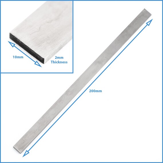 2mm X 10mm X 200mm HSS Square Lathe Tool Bit For Turning & Boring - Pack Of 1