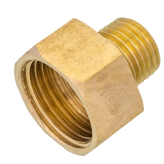 Boccola Esagonale In Ottone M1/2 X F1/4 – Raccordo Per Tubi, Gas, Refrigerazione, 1200 PSI, Senza Piombo