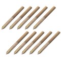 10pcs M4 x 40mm Hanger Bolt Zinc Plated Wood To Metal Dowel Lag Screw Metric Thread Double Ended Furniture Fix Leg Self Tapping Timber Head