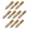 10pcs M5 x 25mm Hanger Bolt Zinc Plated Wood To Metal Dowel Lag Screw Metric Thread Double Ended Furniture Fix Leg Self Tapping Timber Head