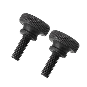 2個 M6 x 16 mm ブラック つまみネジ ローレットヘッド カーボンスチール 手締め 緩め ナット ロック クランプ ねじ付き ローレットボルト 締め付けツール