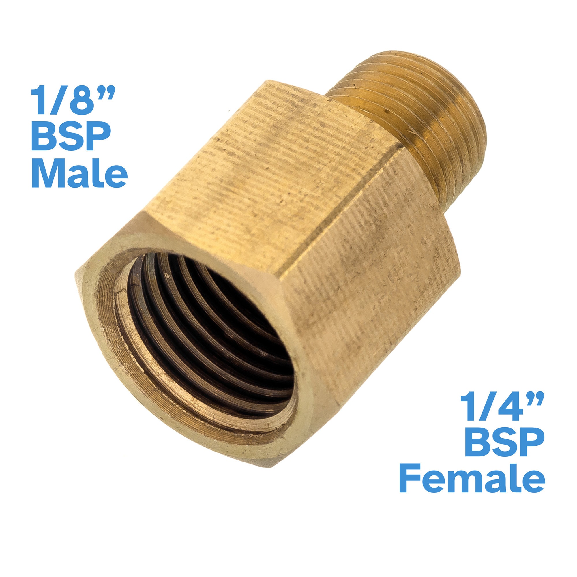 4pc 1/4 "NPT Maschio X 1/8" NPT Femmina Boccola Di Riduzione Raccordo For Tubo In Ottone Adattatore Connettore Aria Gas Carburante Acqua Nipplo - Foto 7