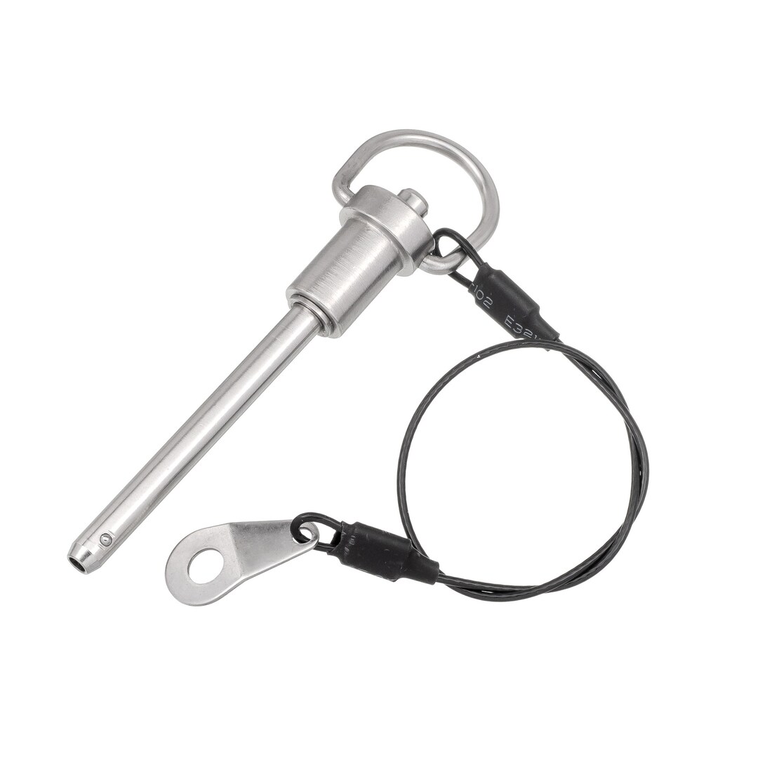 6mm X 50mm Quick Release Ball Lock Pin With 26cm Wire Cable Stainless