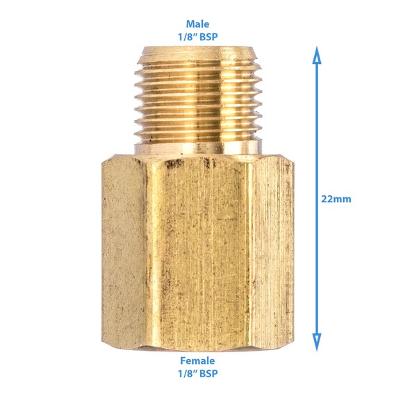 Adattatore Dritto Raccordo In Ottone An6 A 1/8 Npt - Foto 4