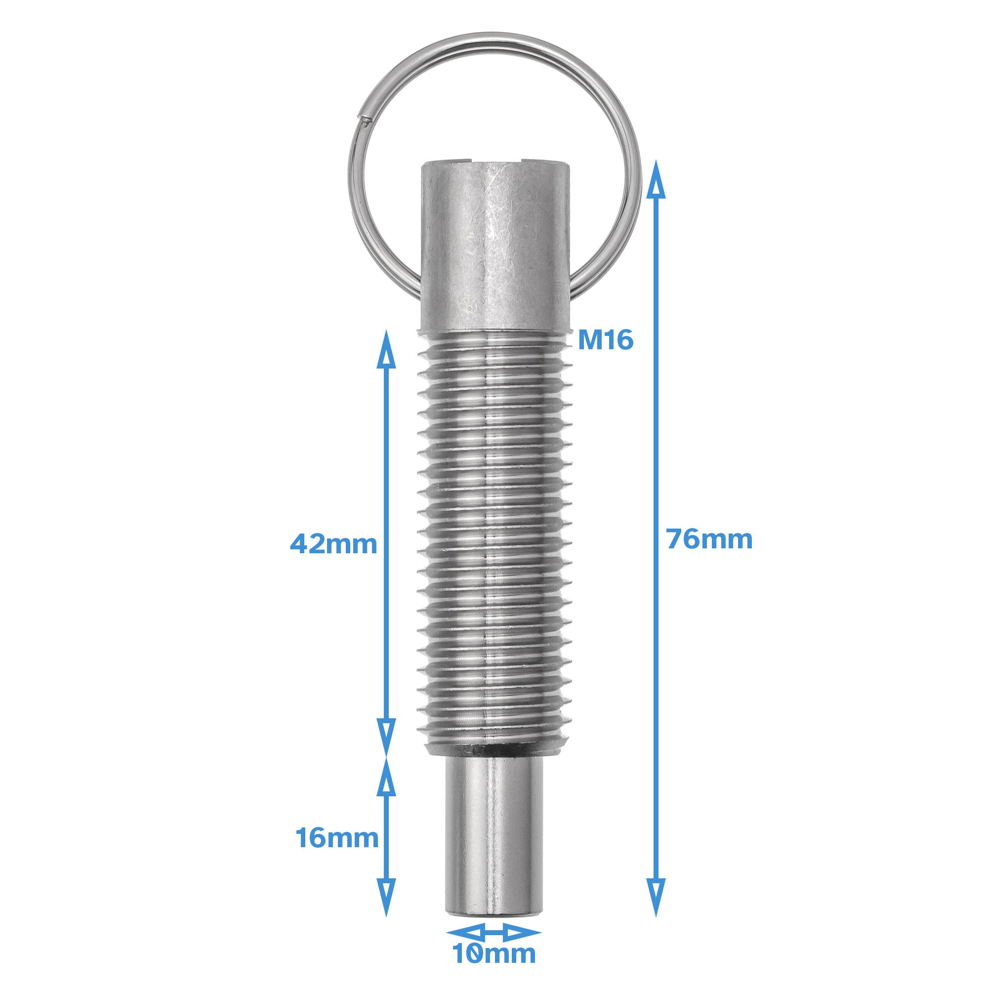 Spring Plunger Pins M8 Index Plunger With Ring Pull Spring Loaded ...