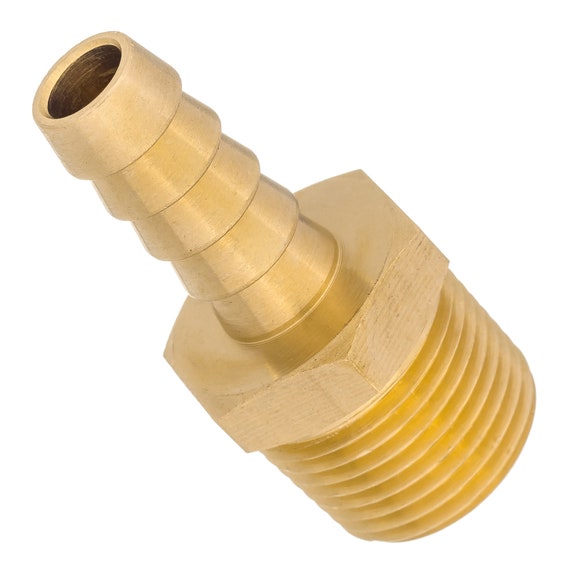 Tubo Carburante Raccordo A Gomito In Ottone 1/2" Barb X 3/8" NPT Maschio - Per Tubi Di Acqua, Aria, Gas, Combustibile Raccordo Ottone Gomito - Foto 6
